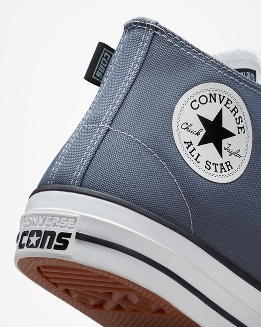 Tenis Skate Converse CONS Chuck Taylor All Star Pro Feminino Cinzentas Branco Pretas | PT K07539T